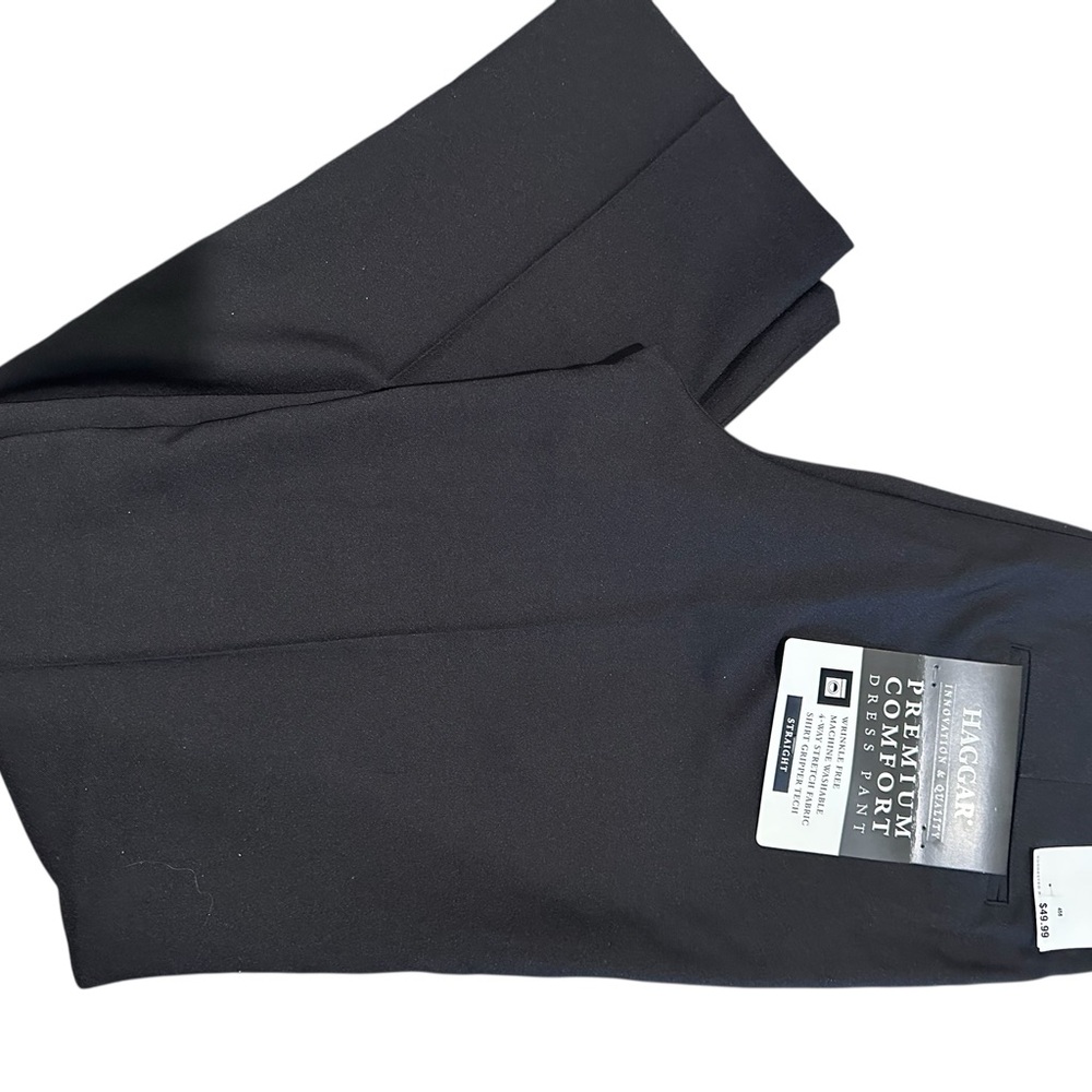 Haggar Black Dress Pants Classic Formal Design